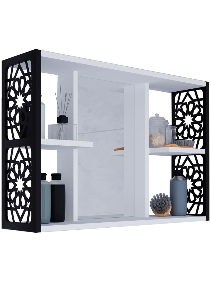 ebuy24 Spiegelschrank Bamela  Schwarz 82 x 19 cm günstig kaufen onesize