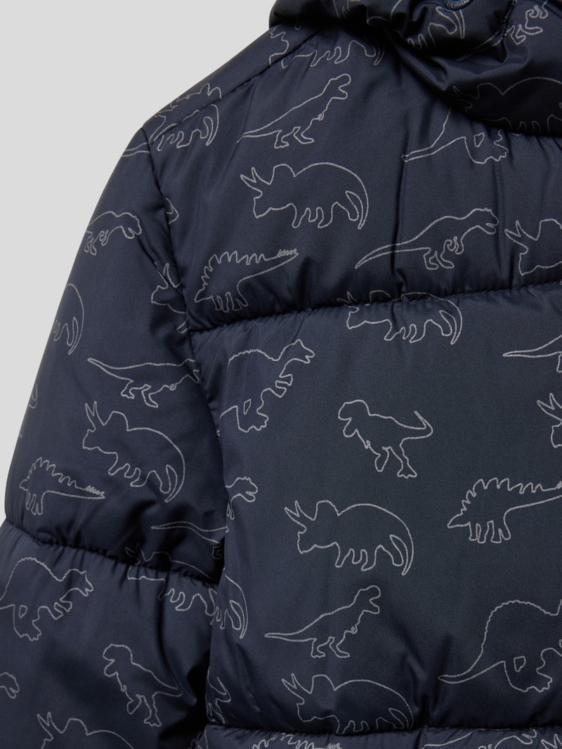 Steppjacke mit Kapuze in graphit