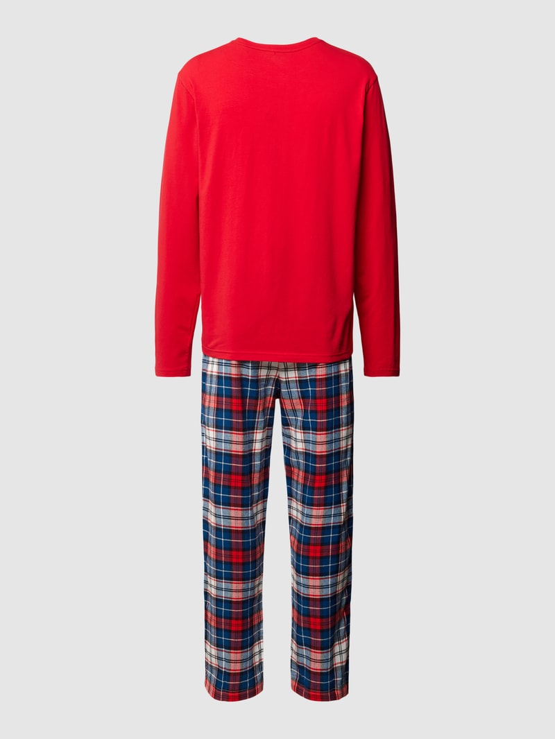 Pyjama mit Tartan-Muster in rot
