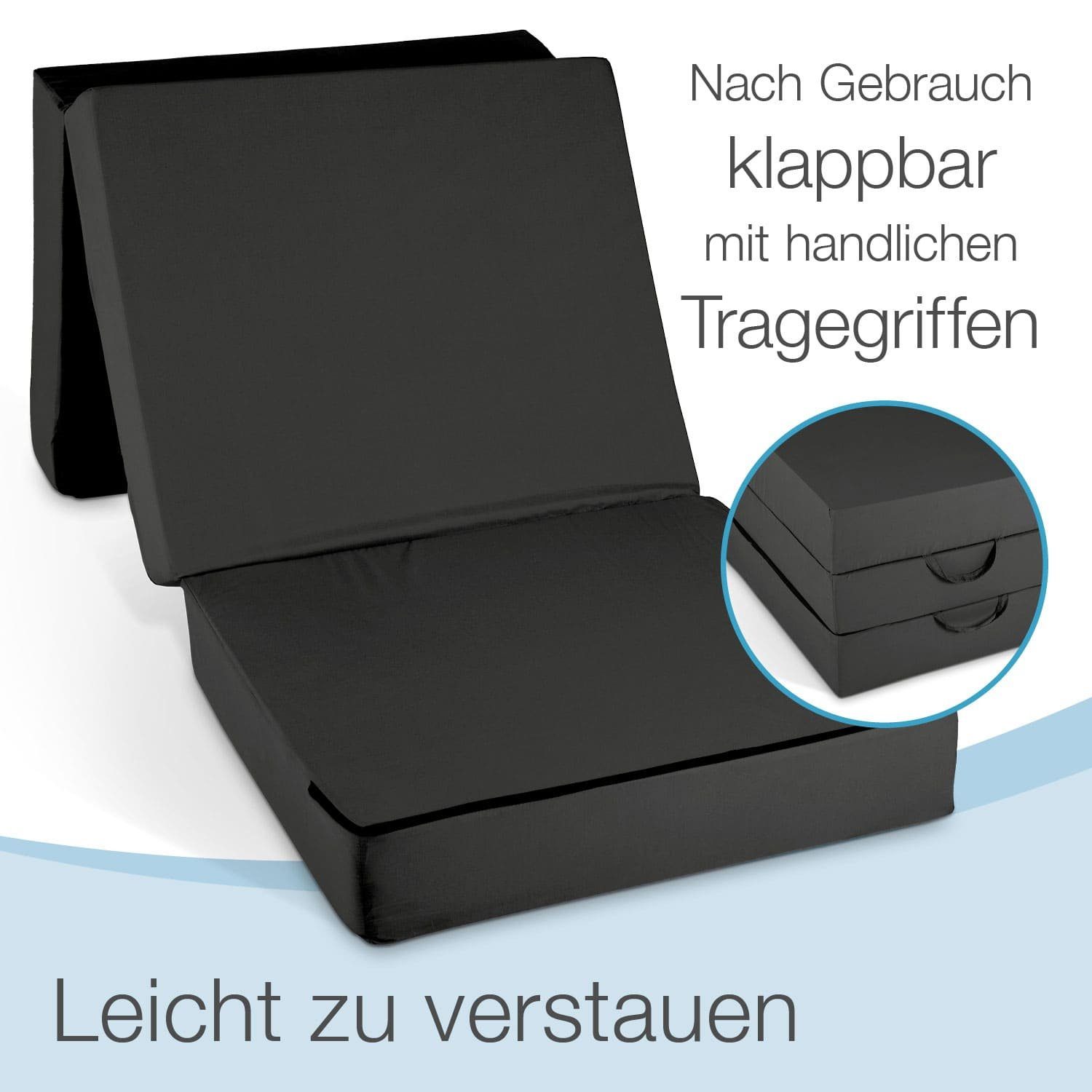 Klappmatratze Visko Deluxe, Bestschlaf, 15 cm hoch, (Spar-Set, 3-tlg), inkl. Spannbettlaken & Transporttasche
