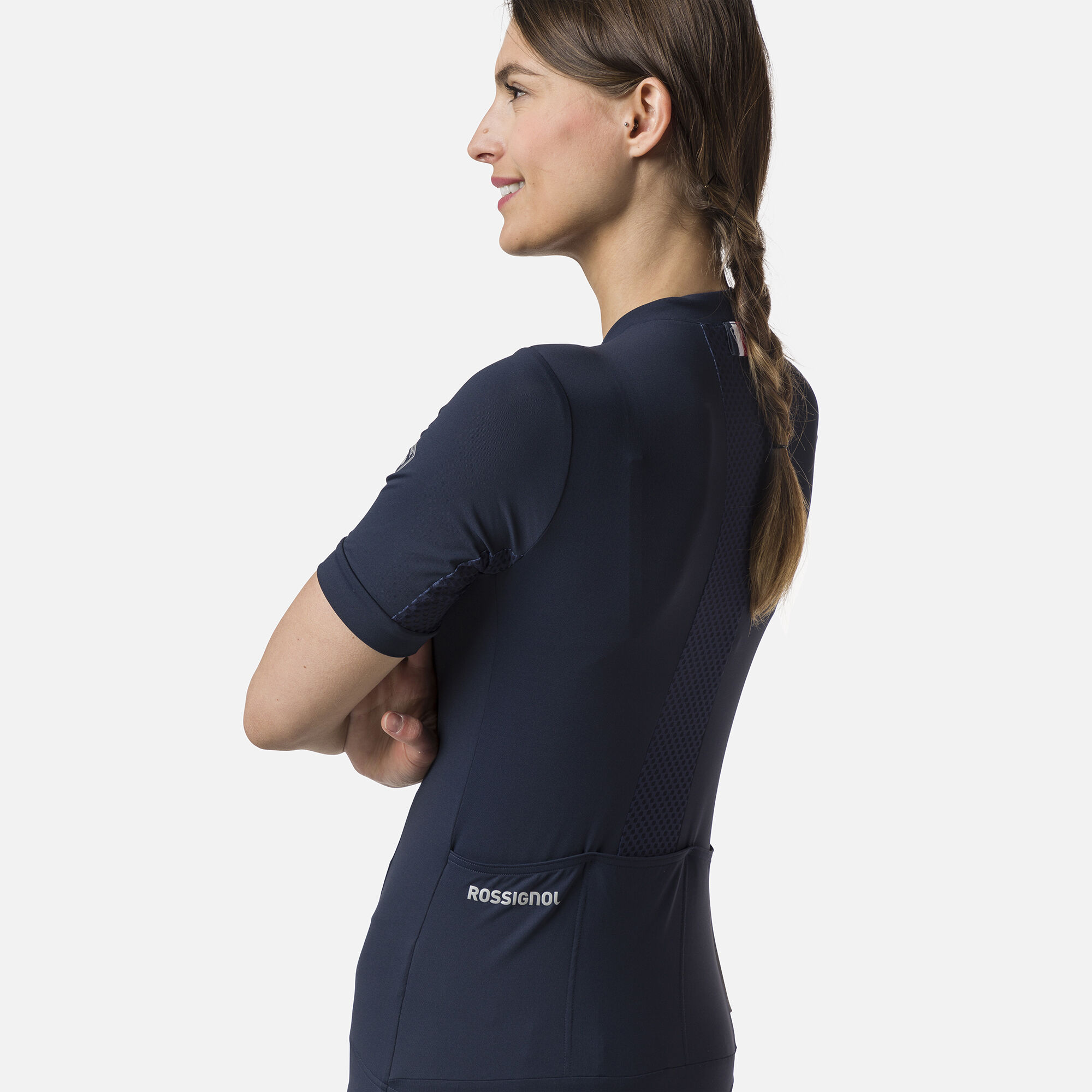 Maillot de vélo de route à manches courtes pour femme
