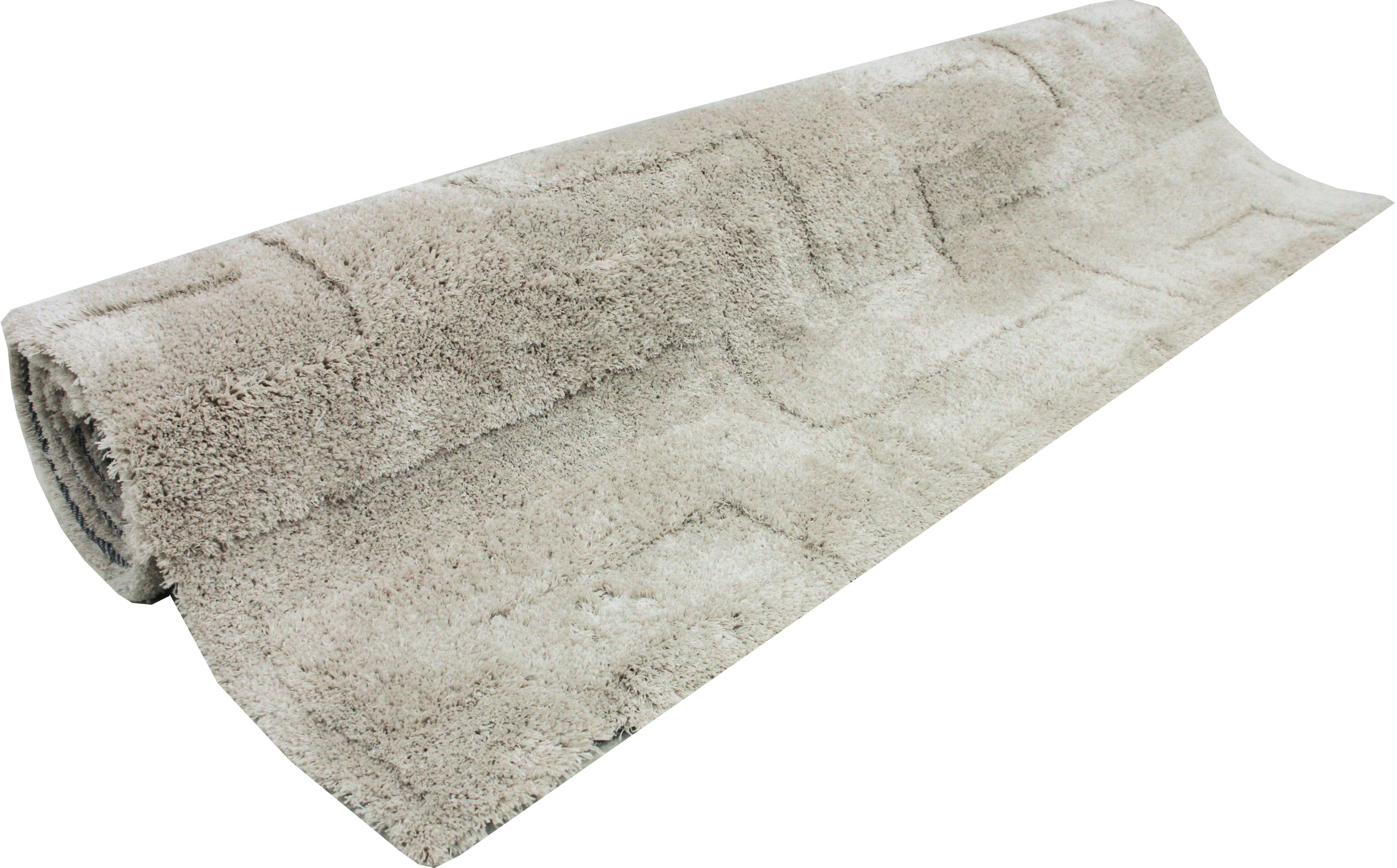 Hochflor-Teppich Jolina, LeGer Home by Lena Gercke, rechteckig, Höhe: 30 mm, Shaggy Teppiche, Hoch-Tief-Struktur, Wohnzimmer, Schlafzimmer