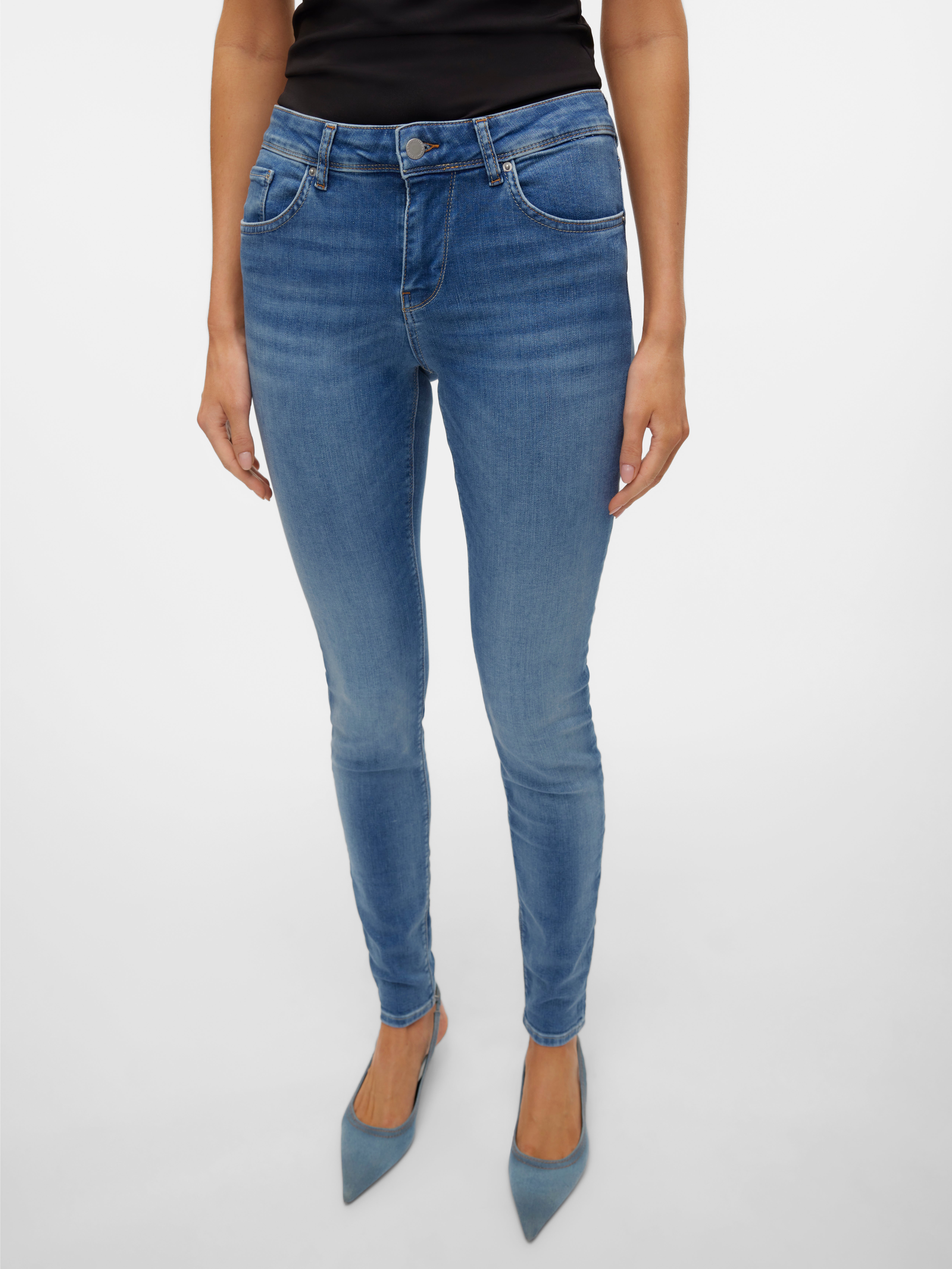 VMLUX Mid Rise Slim Fit Jeans