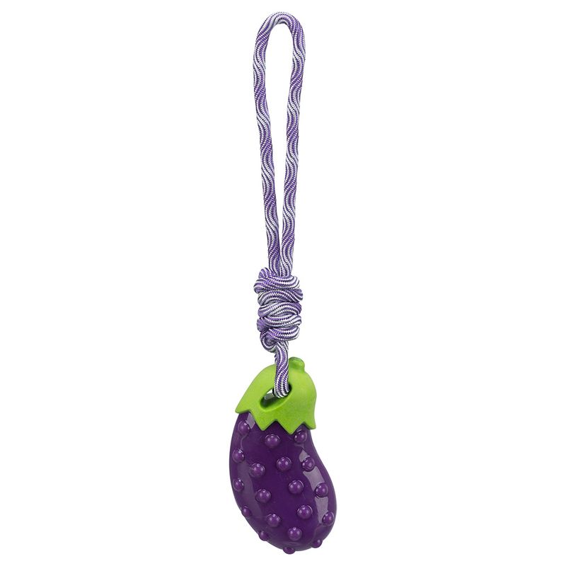 Trixie Hundespielzeug Aubergine am Seil zu TOP-Preisen | bitiba %