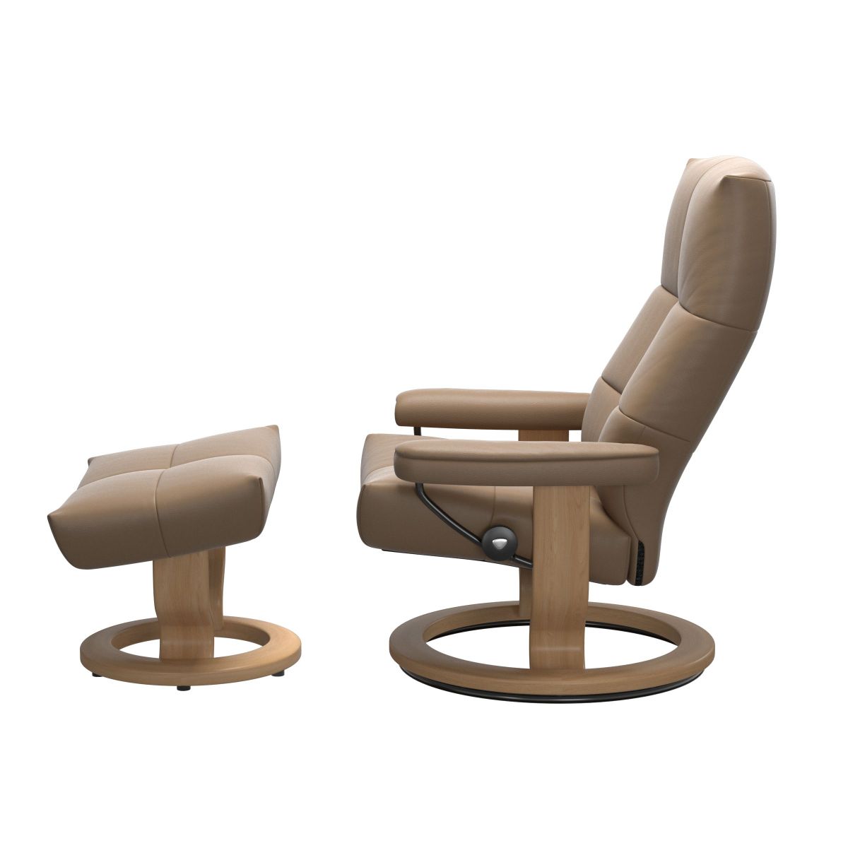 Stressless Sessel David M Classic mit Hocker Almond