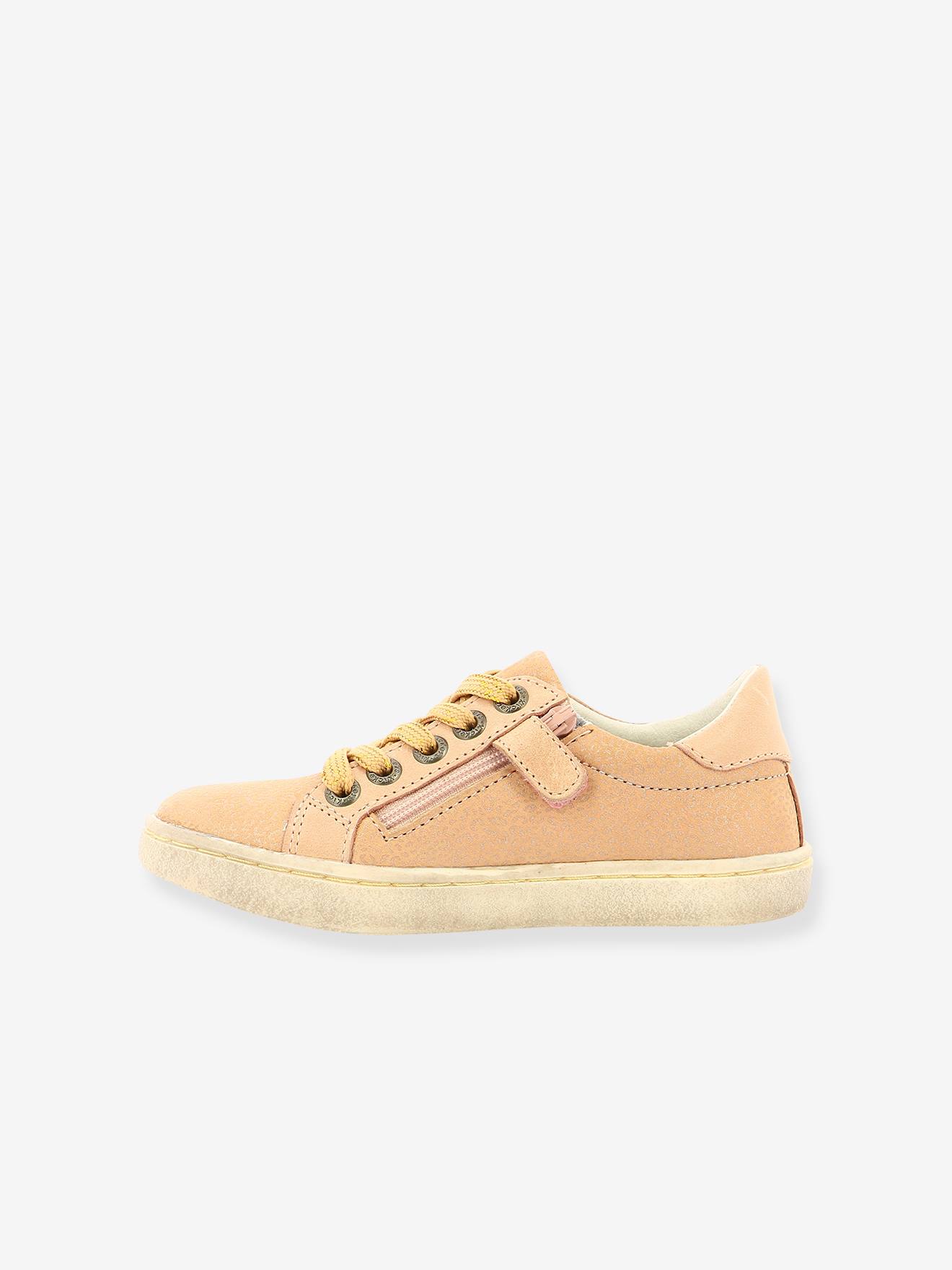 Baskets sneakers cuir fille Lykool KICKERS® rose