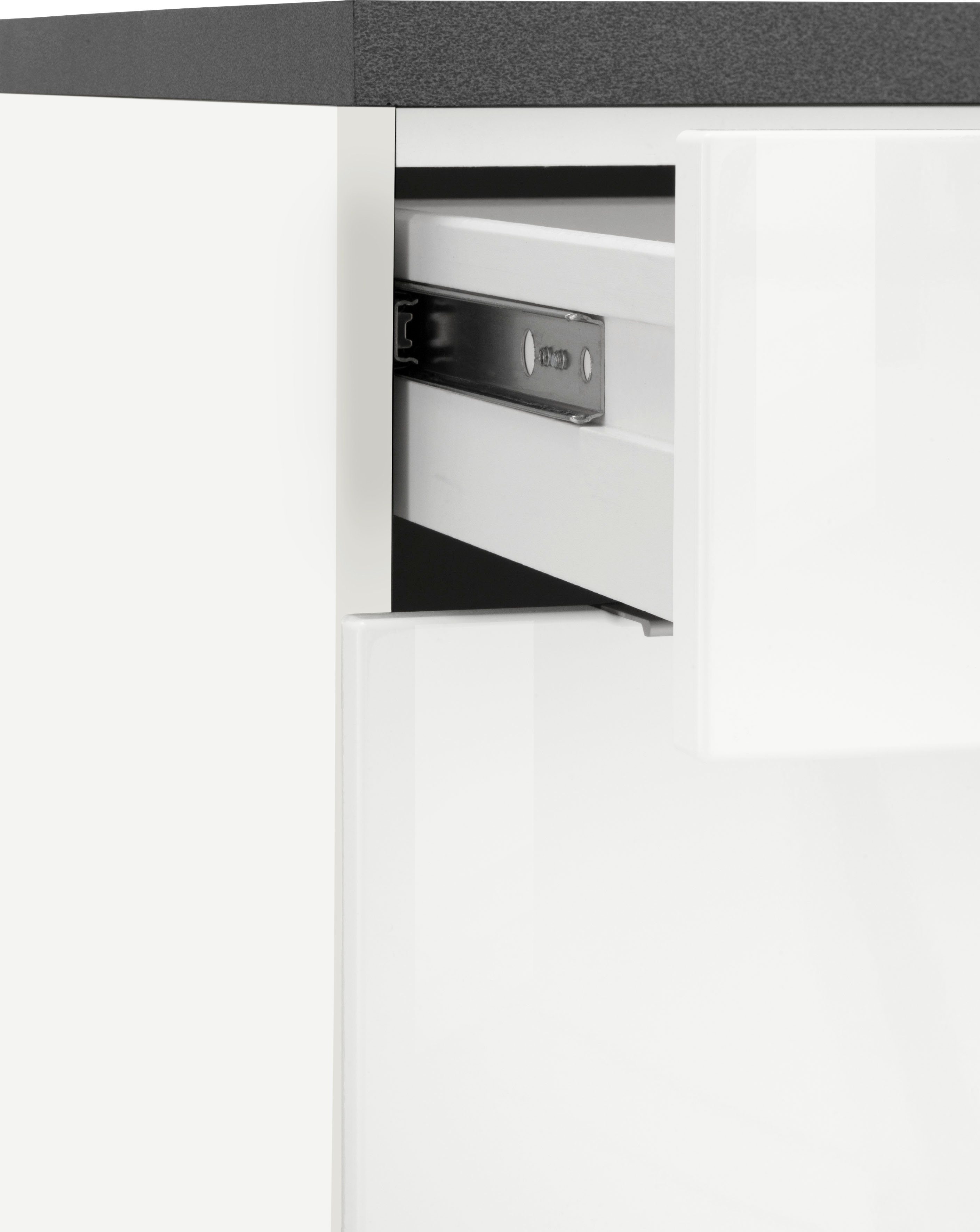 HELD MÖBEL Winkelküche Brindisi, mit E-Geräten, Stellbreite 220/280 cm