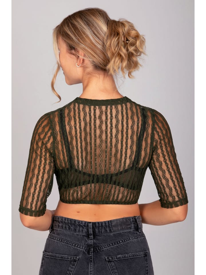 Edelnice Dirndlbluse Anna Khaki Grün in grün günstig kaufen