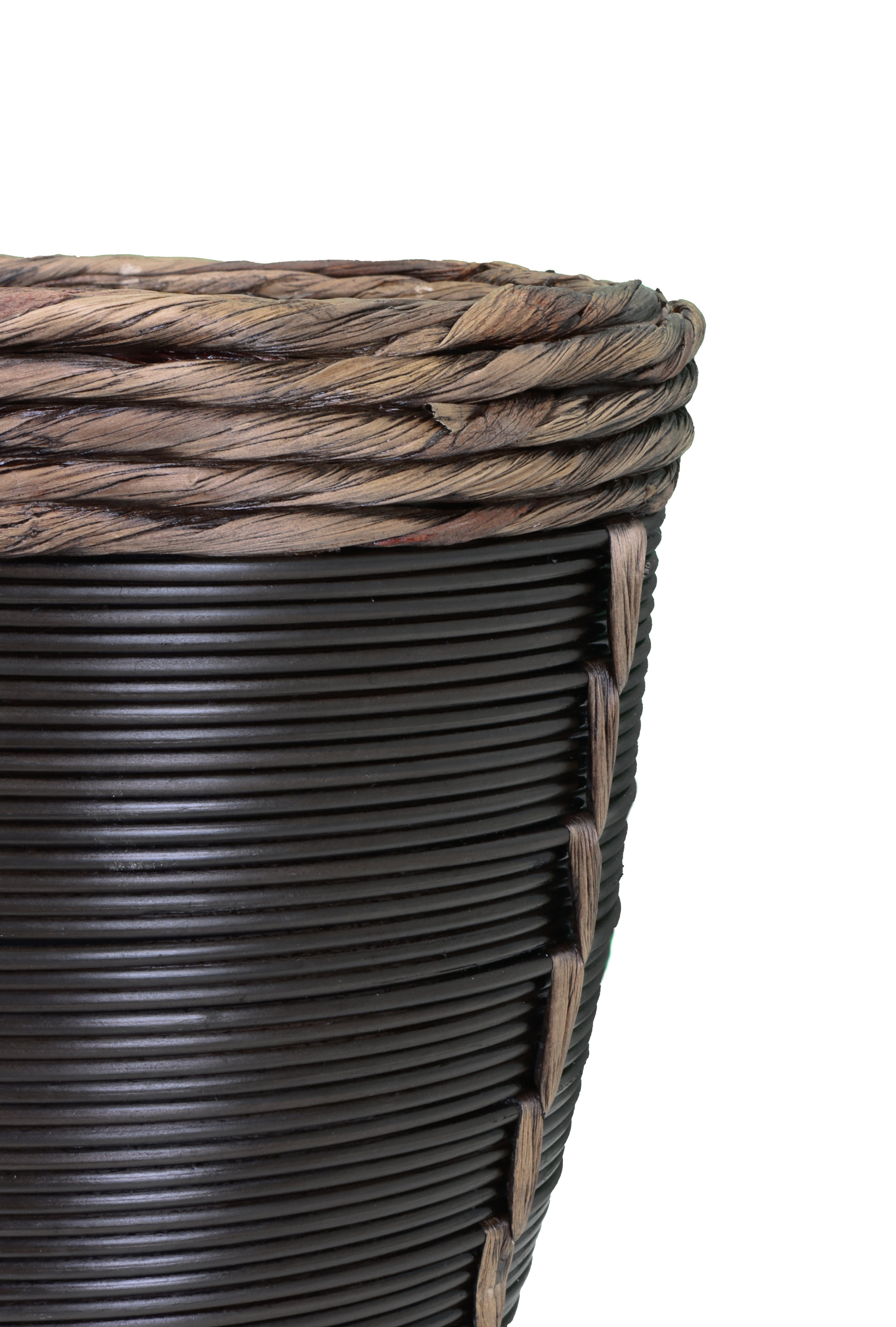 tegawo Übertopf mit Rattanflechtung