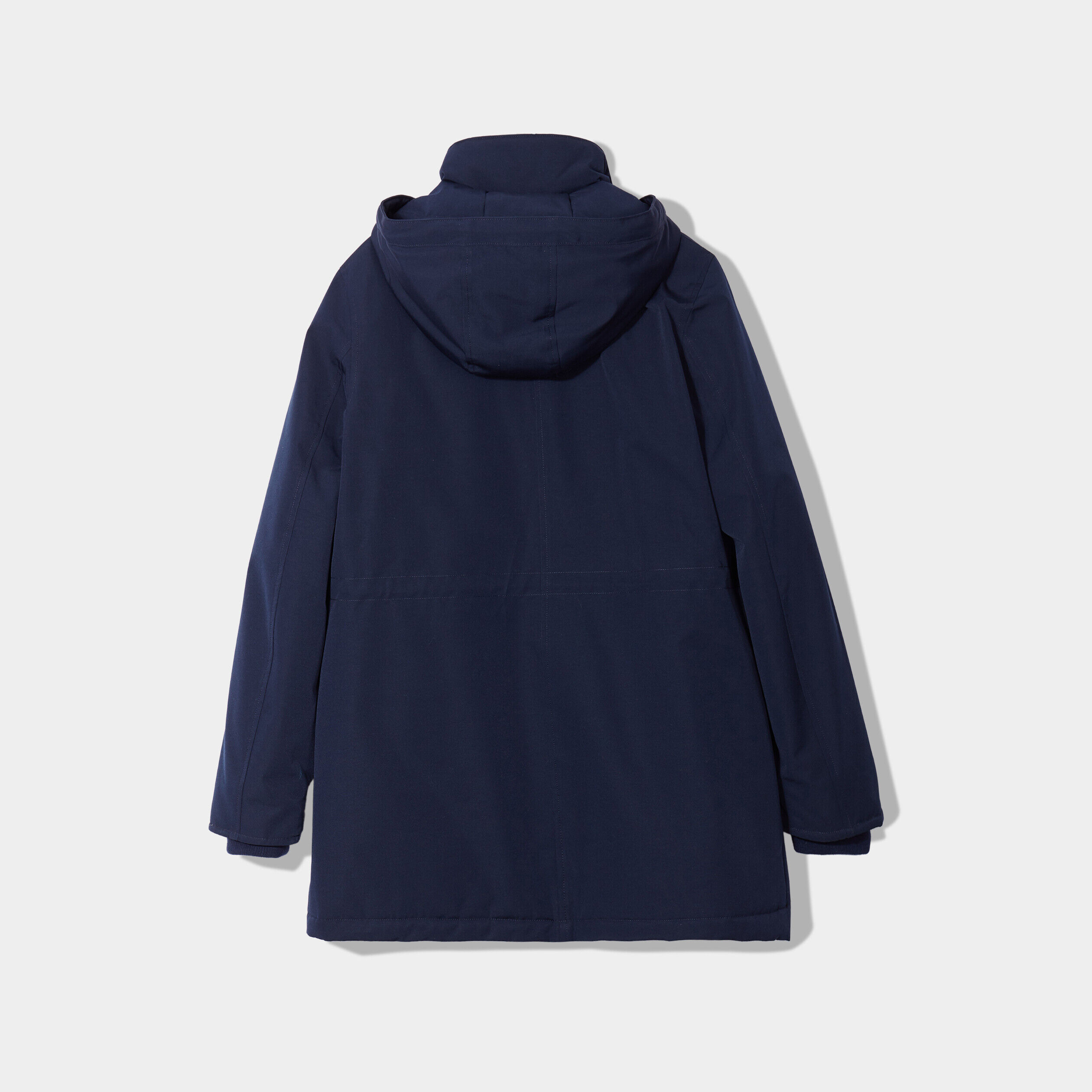 Parka droite à capuche bleu marine femme | Cache Cache