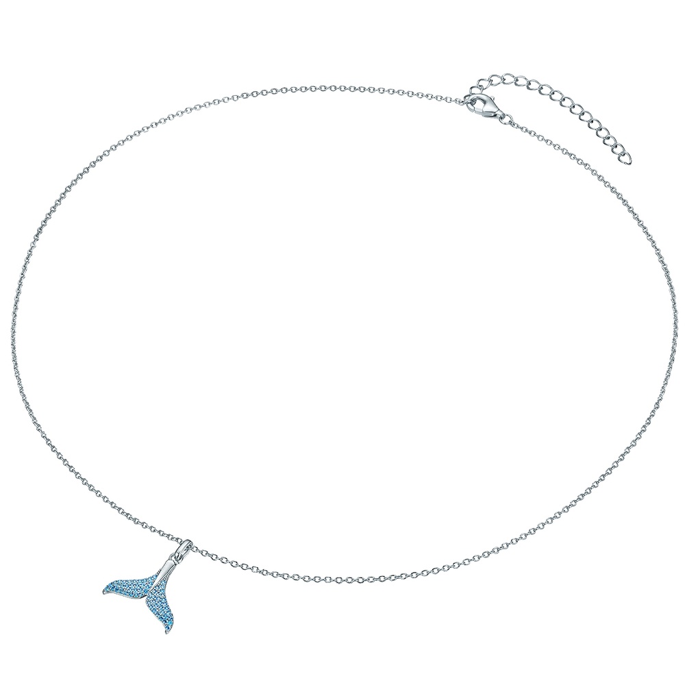 Rafaela Donata Chaîne Ailette Argent sterling Oxyde de zirconium (CZ) en Argent collier