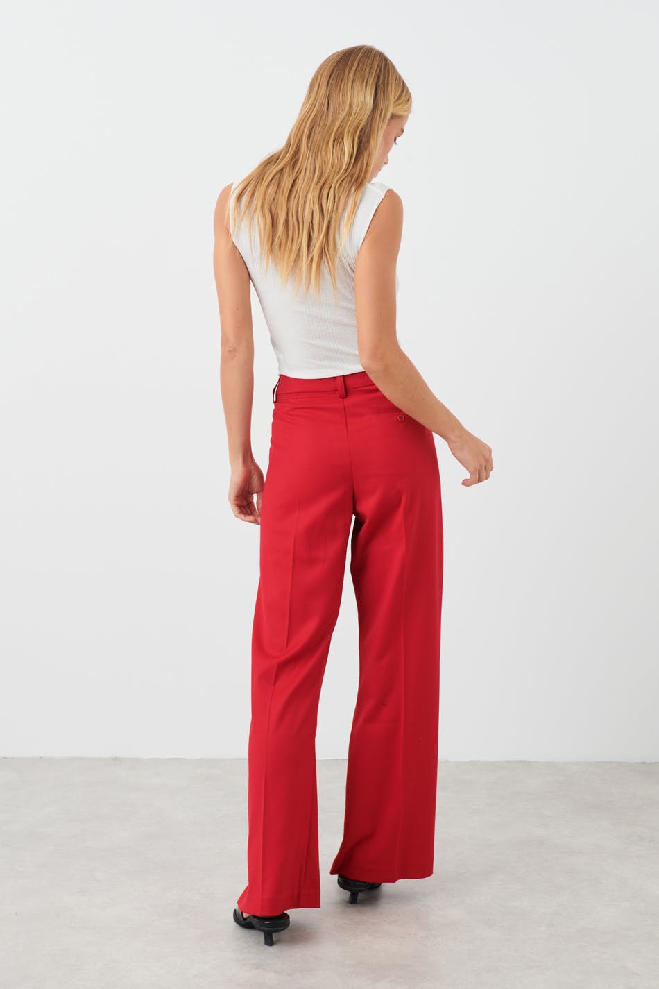 Low waist suit trousers