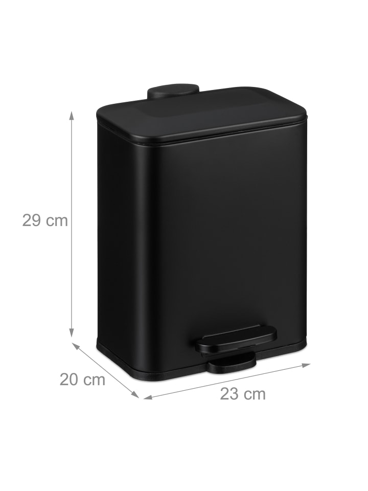 relaxdays Mülleimer Bad in Schwarz - 5 l günstig kaufen onesize