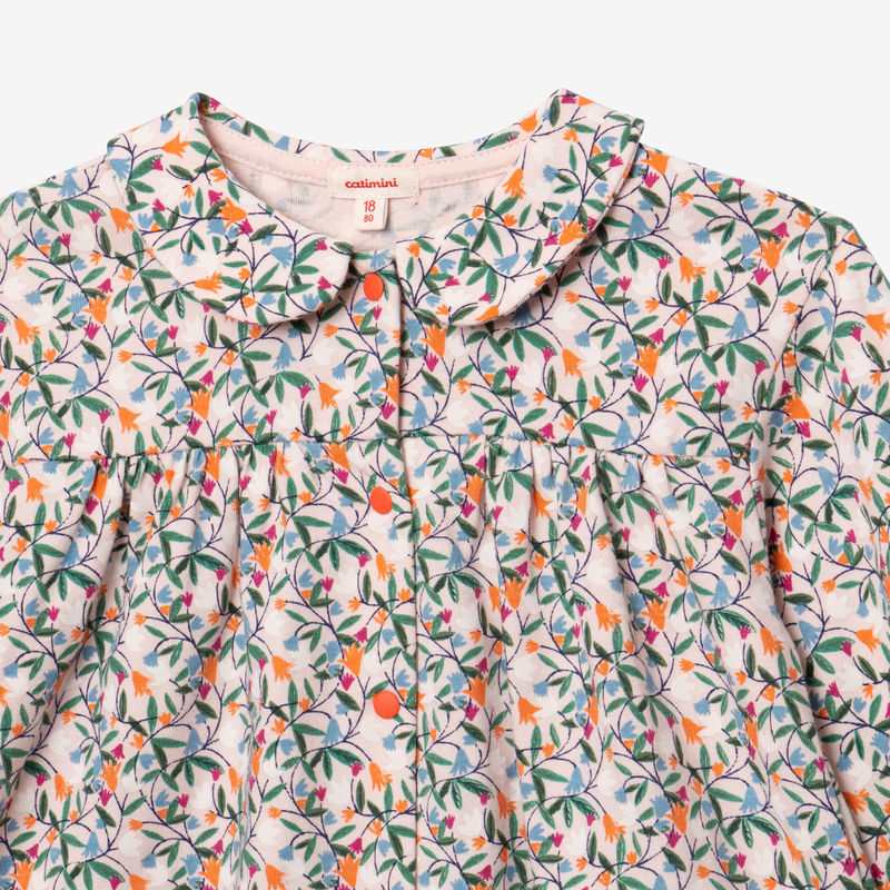 T-shirt bébé fille printanier pressions rose Catimini