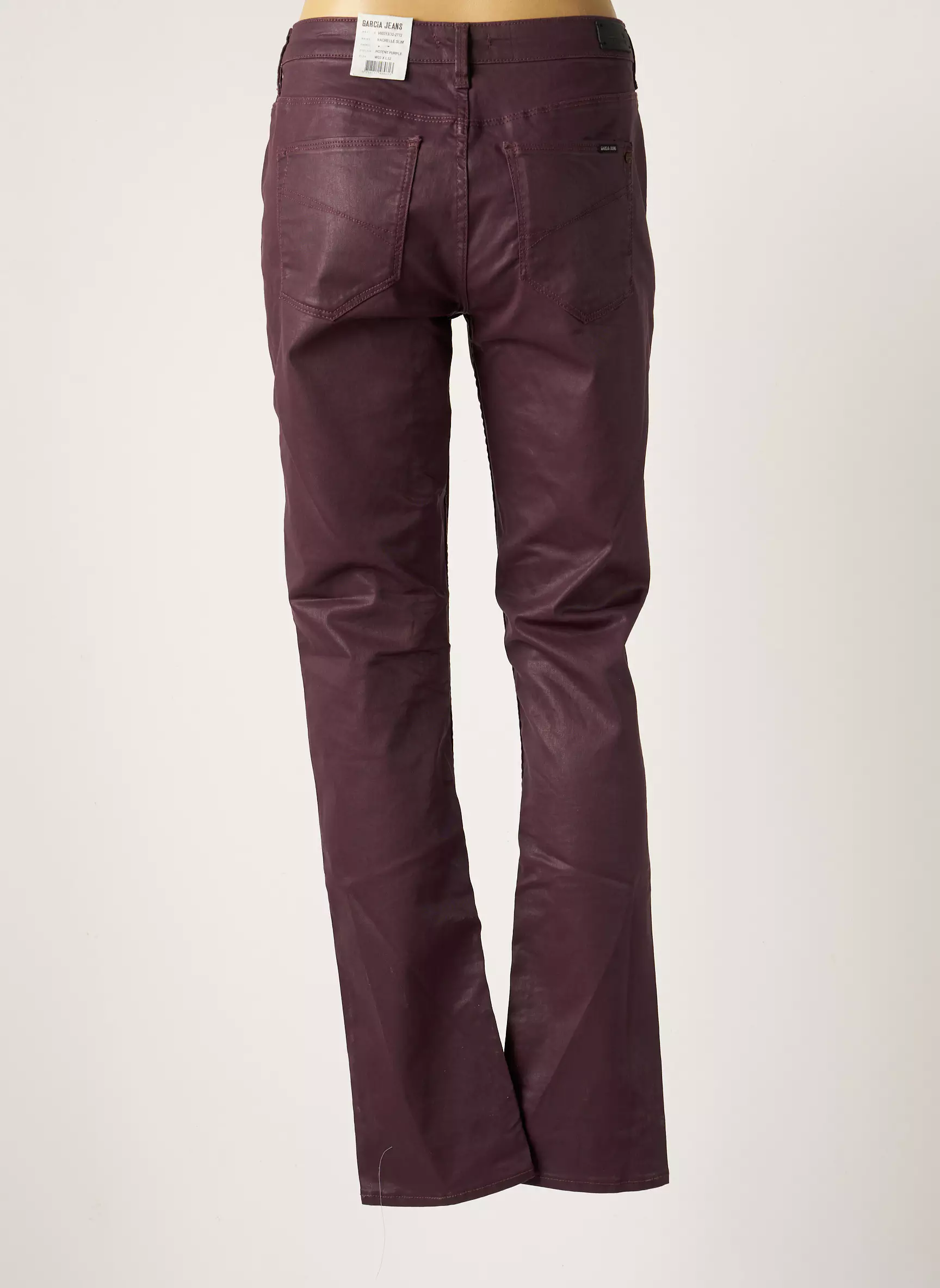 Garcia Pantalons Slim Femme couleur violet