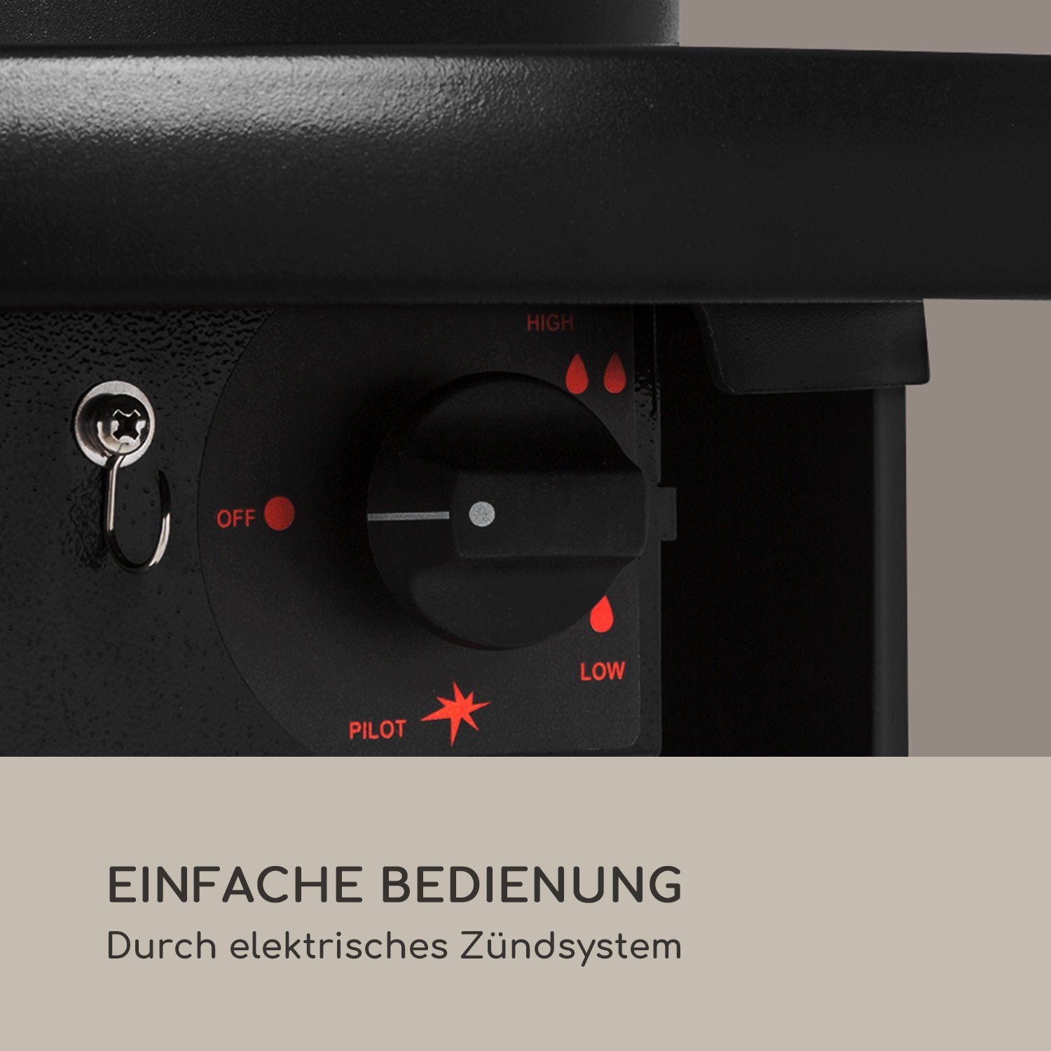 blumfeldt Terrassenstrahler Goldflame Style, 11200 W, elektrische Gasheizgerät terrassenheizstrahler Outdoor