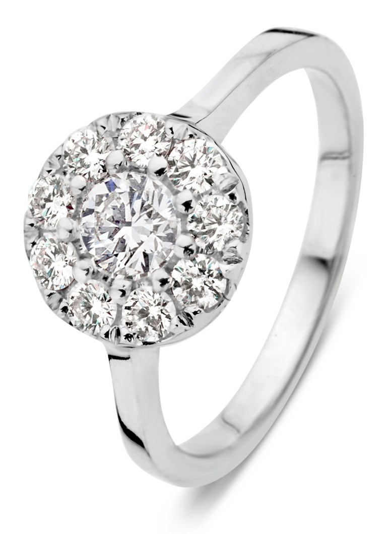 Anello Diamond Point in oro bianco, diamante da 0,65 ct, motivo Cuori e Frecce