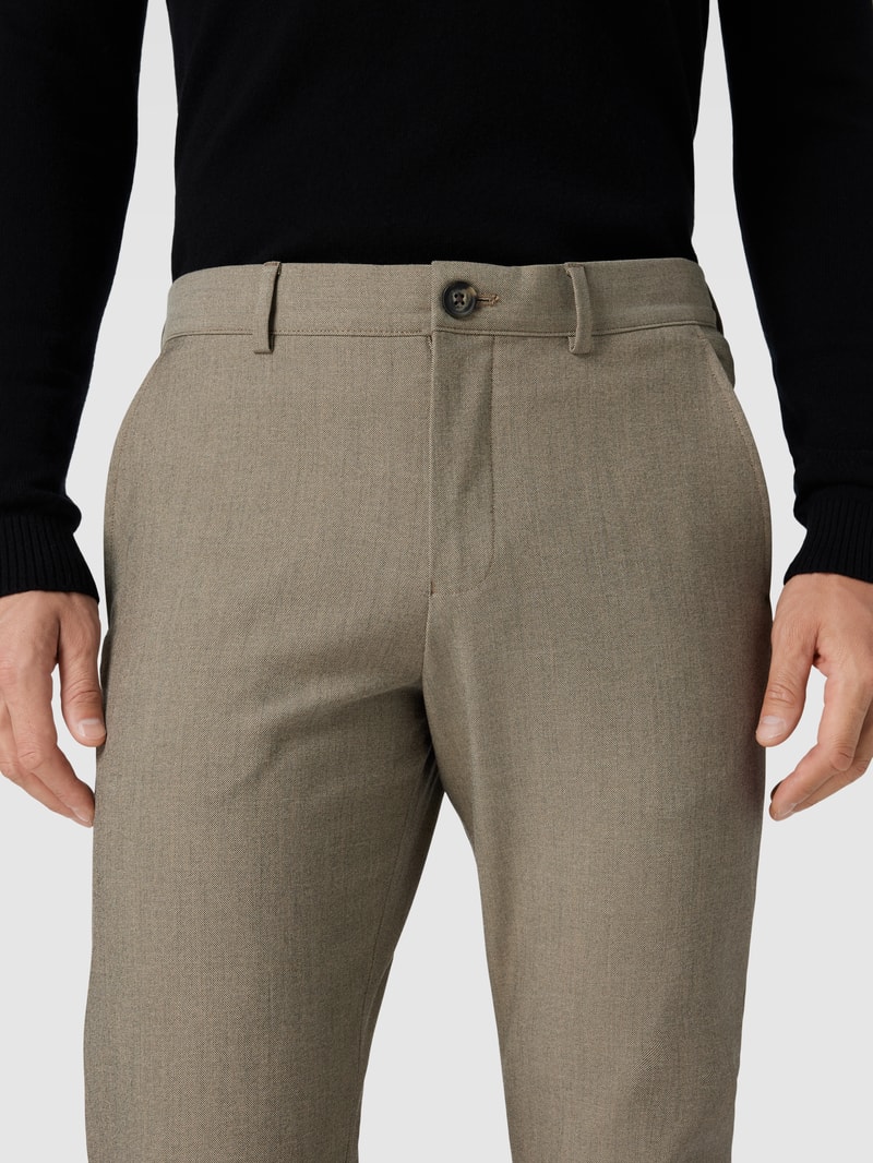 Chino mit Eingrifftaschen Modell 'ROBERT' in beige