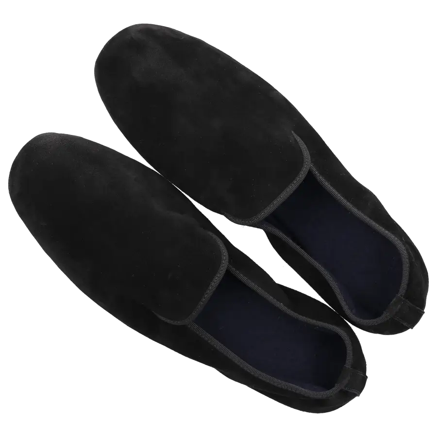 Henderson - Hausschuhe SUITE Veloursleder - schwarz