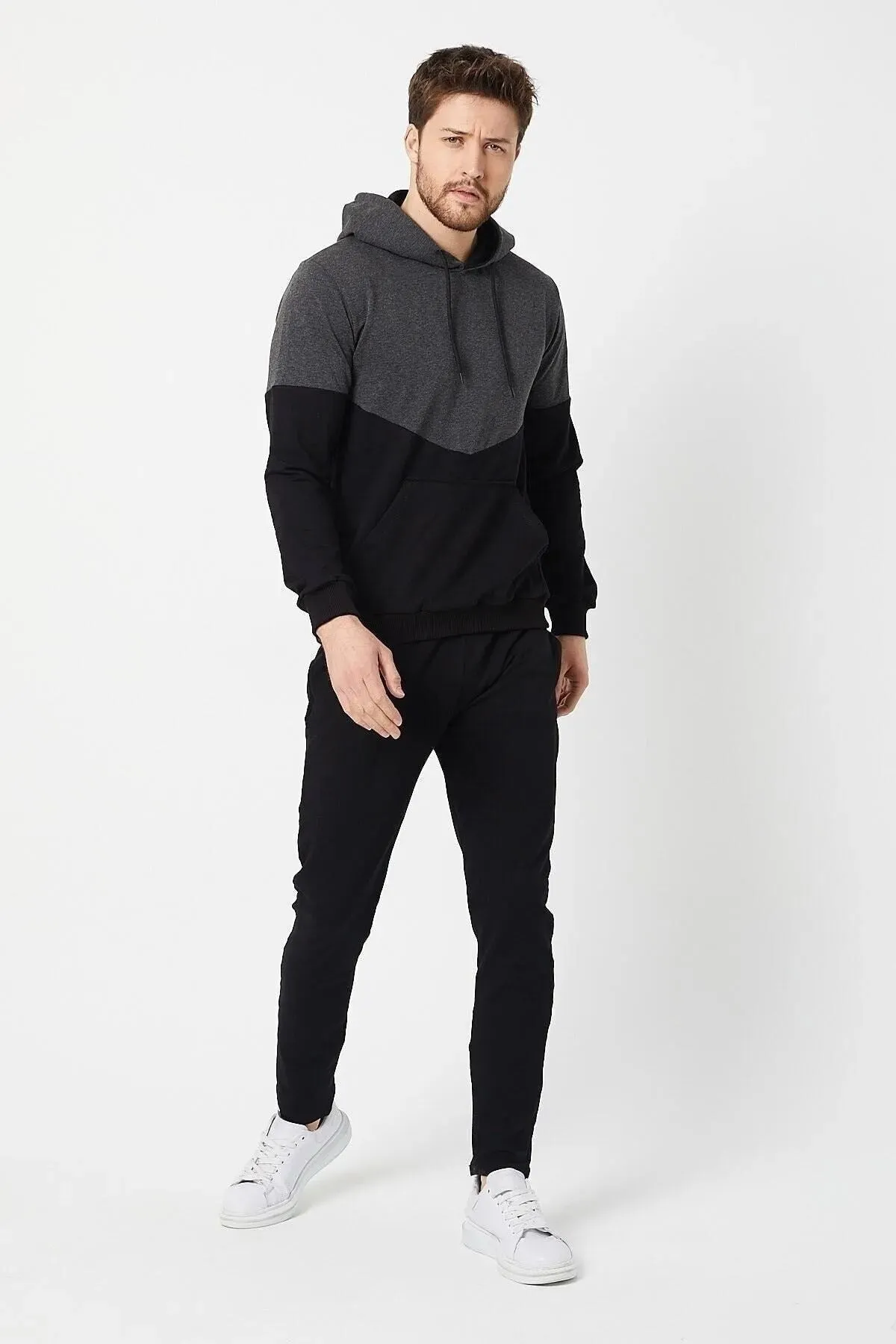 uyguntarz  Unisex-Anthrazit-Trainingsanzug-Set