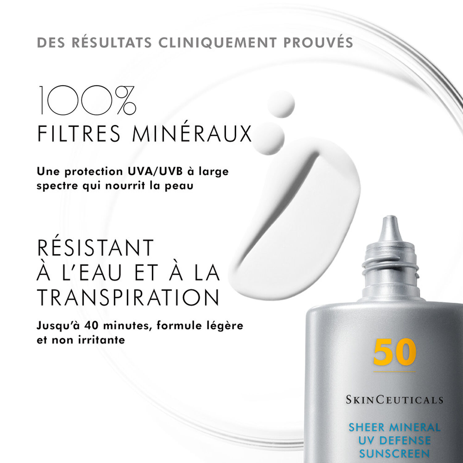 Skinceuticals Sheer Minéral UV Defense SPF 50 Protection Solaire Minérale Teintée Peaux à Imperfections 50 ml