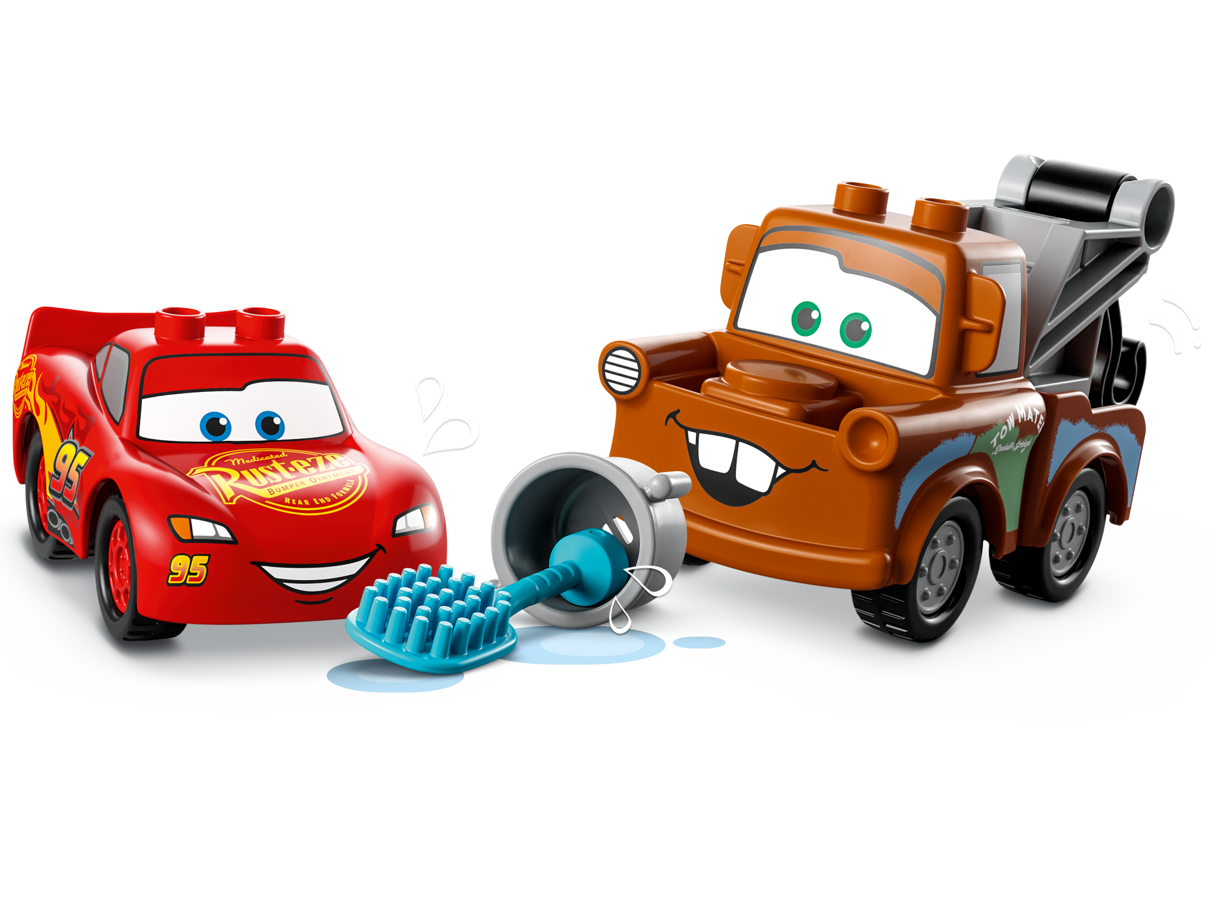 Lightning McQueen und Mater in der Waschanlage 10996