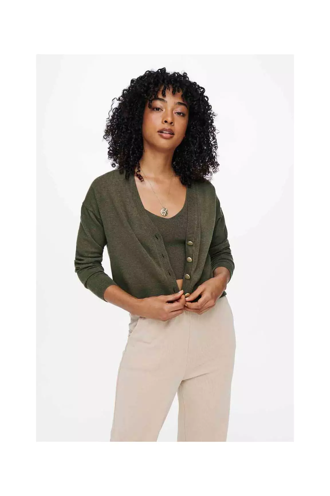 Only Cardigans Femme couleur vert