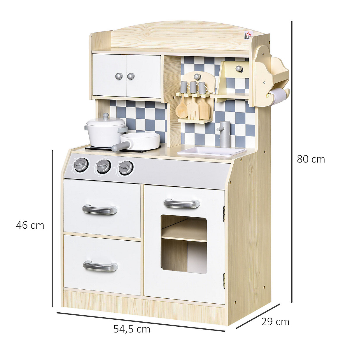 Kinderküchen mit Kochgeschirrzubehör