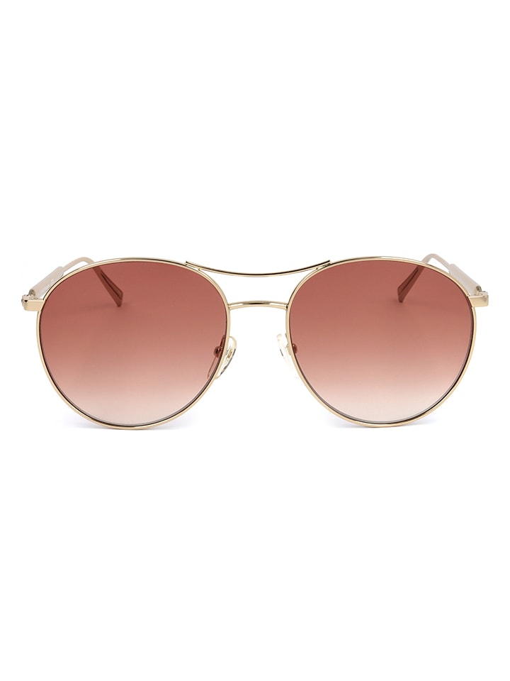 Longchamp Damen-Sonnenbrille in Gold/ Hellbraun günstig kaufen 56