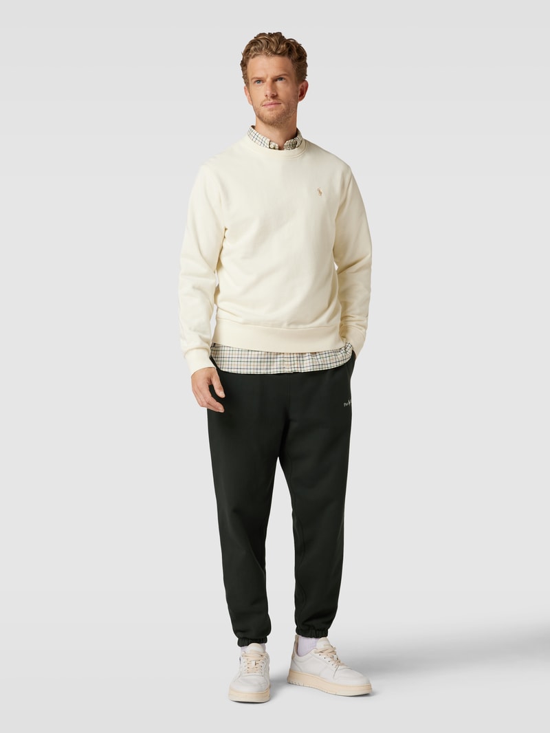 Sweatpants mit Label-Detail in schwarz