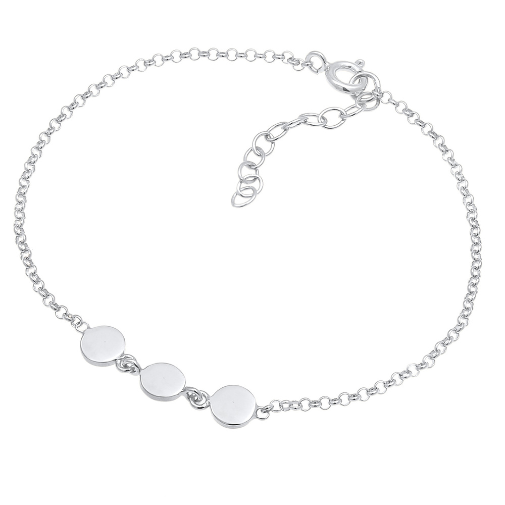 Elli Elli Bracelet Plättchen Disc Kreis Rund Boho 925 Silber Bracelet