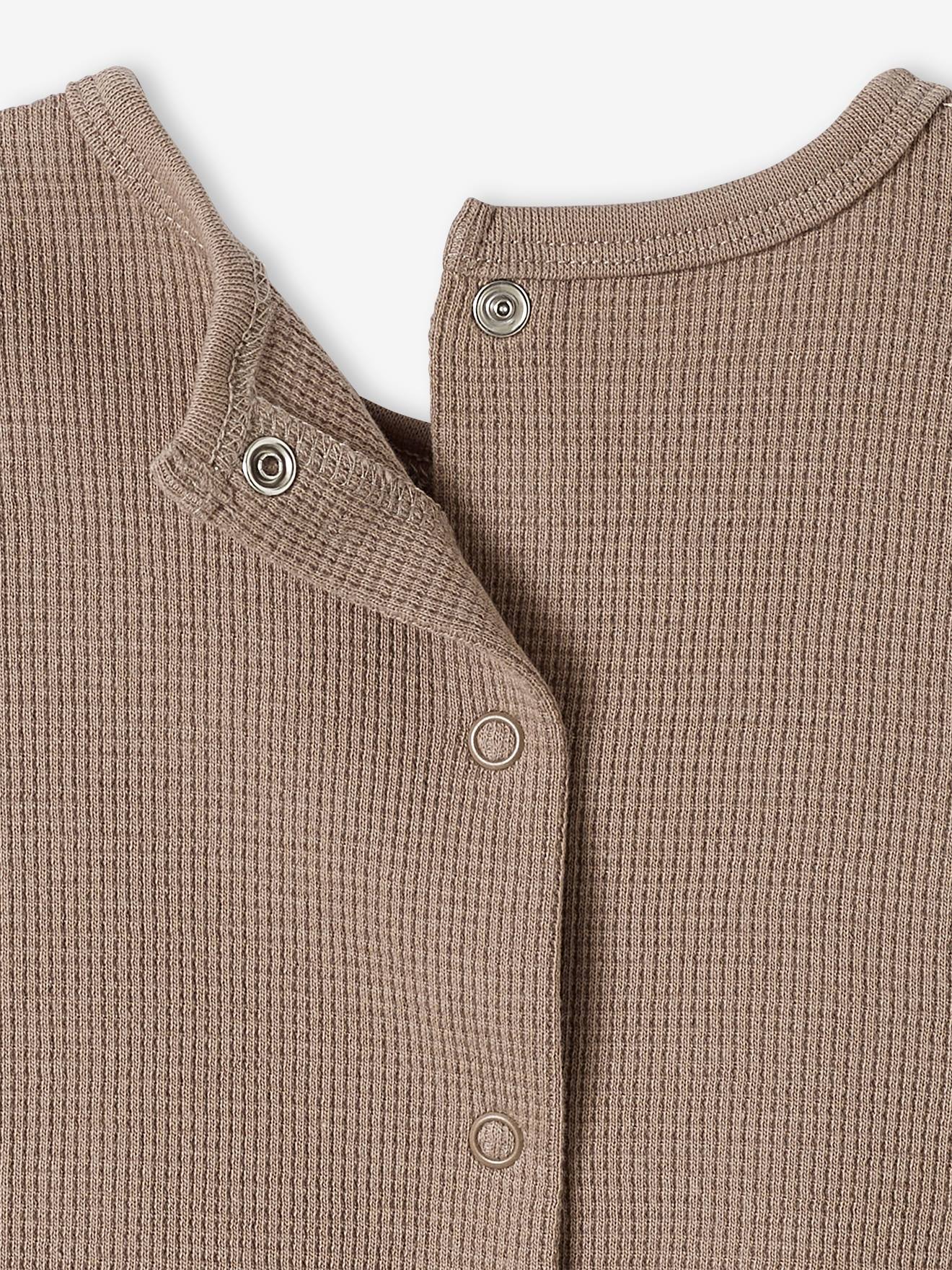 Vertbaudet Baby Henley-Shirt aus Pikee - braun