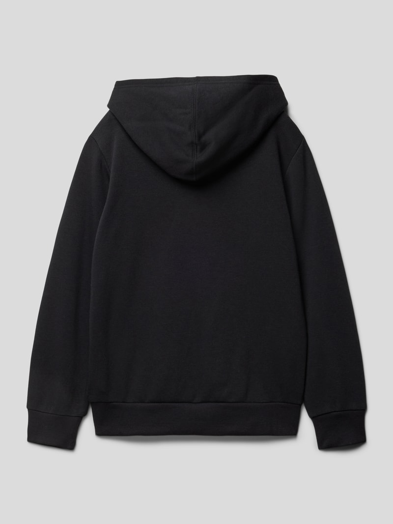 Hoodie mit Label-Stitching in schwarz