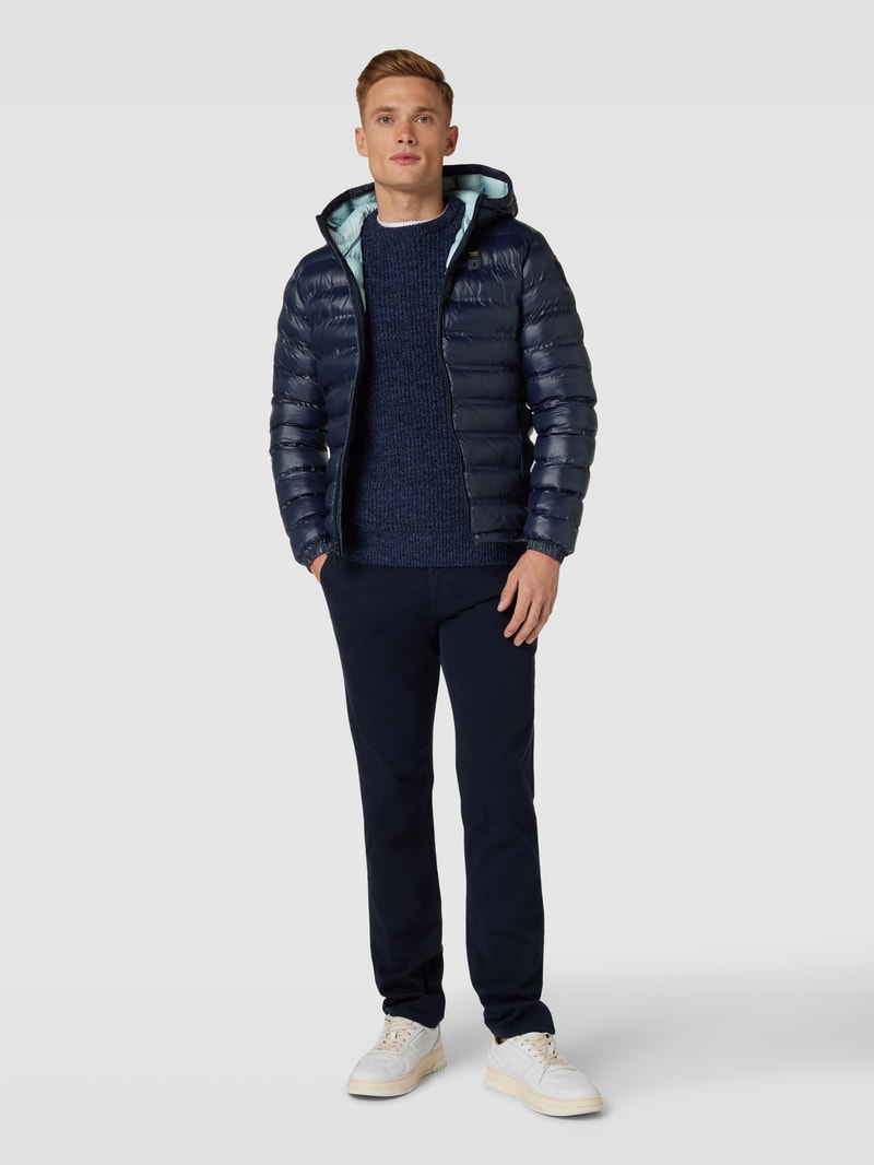 Steppjacke mit Label-Detail in marineblau