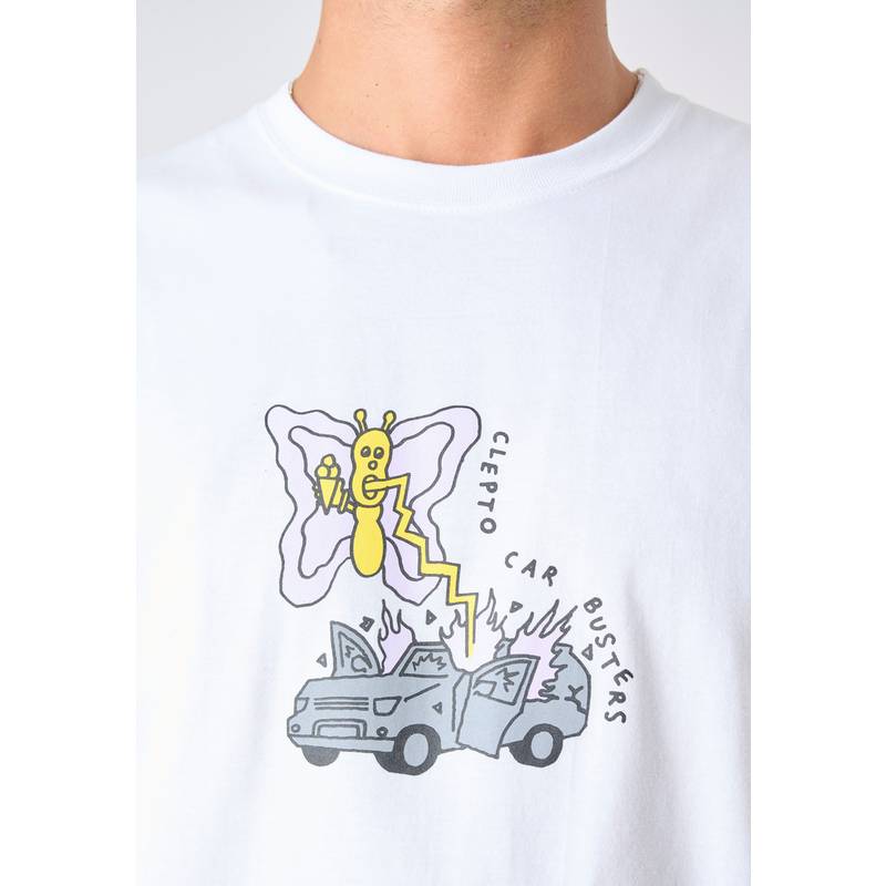 Cleptomanicx Butterfly Buster Printshirt Herren