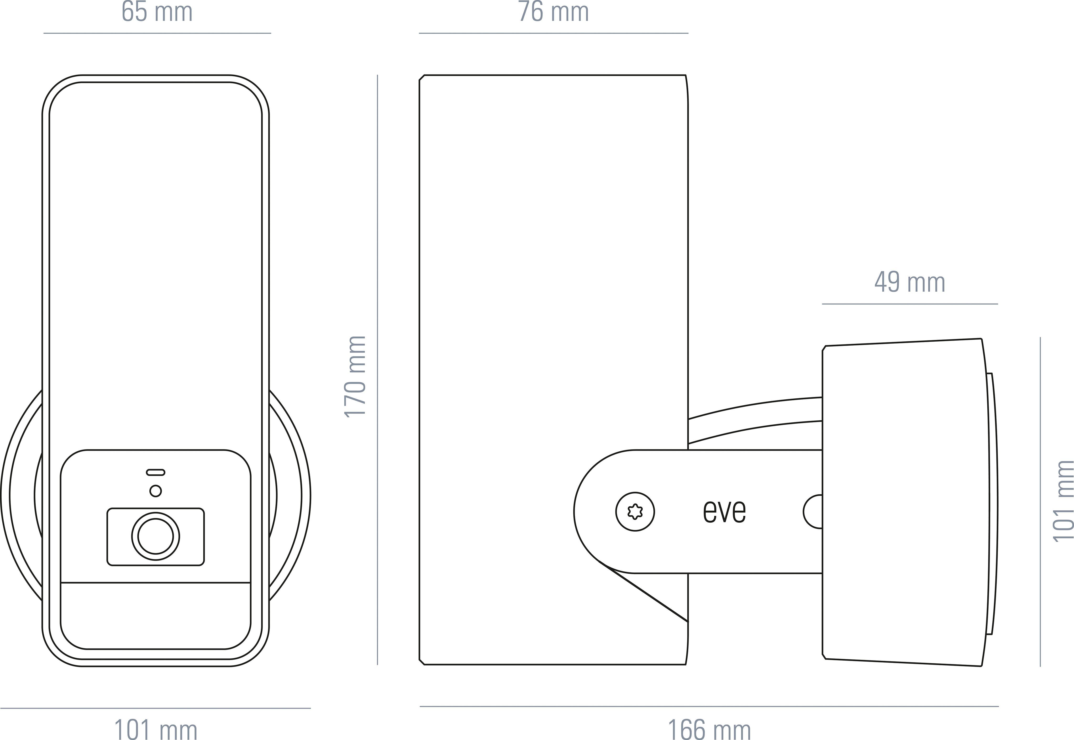 EVE Outdoor Cam (HomeKit) 2er Pack Überwachungskamera (Außenbereich, Packung, 2-tlg)