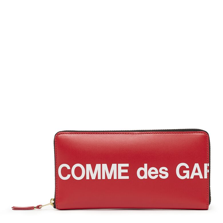 Comme des Garcons Wallet Huge Logo red