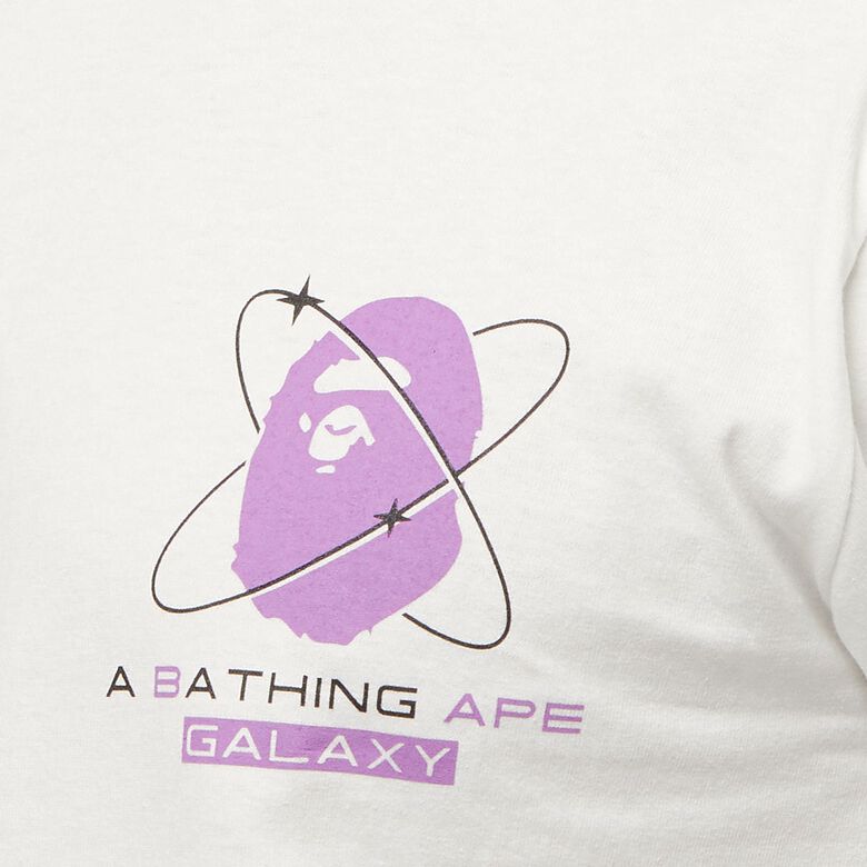 A Bathing Ape Bape Galaxy Ufo Tee M white