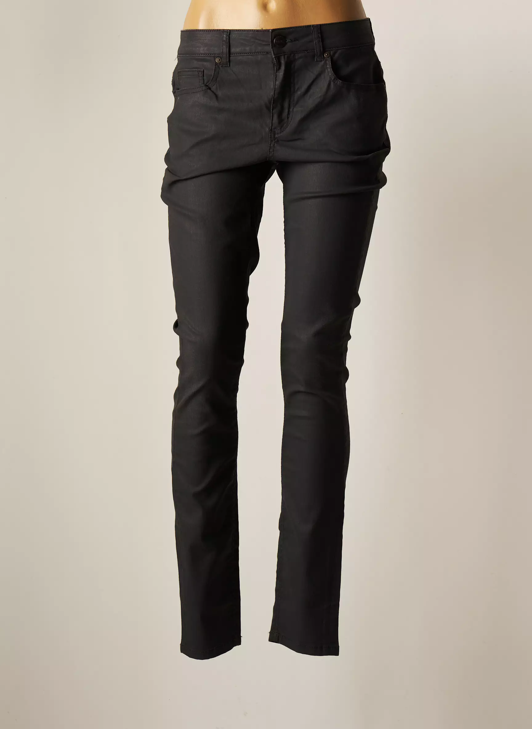Only Pantalons Slim Femme couleur gris