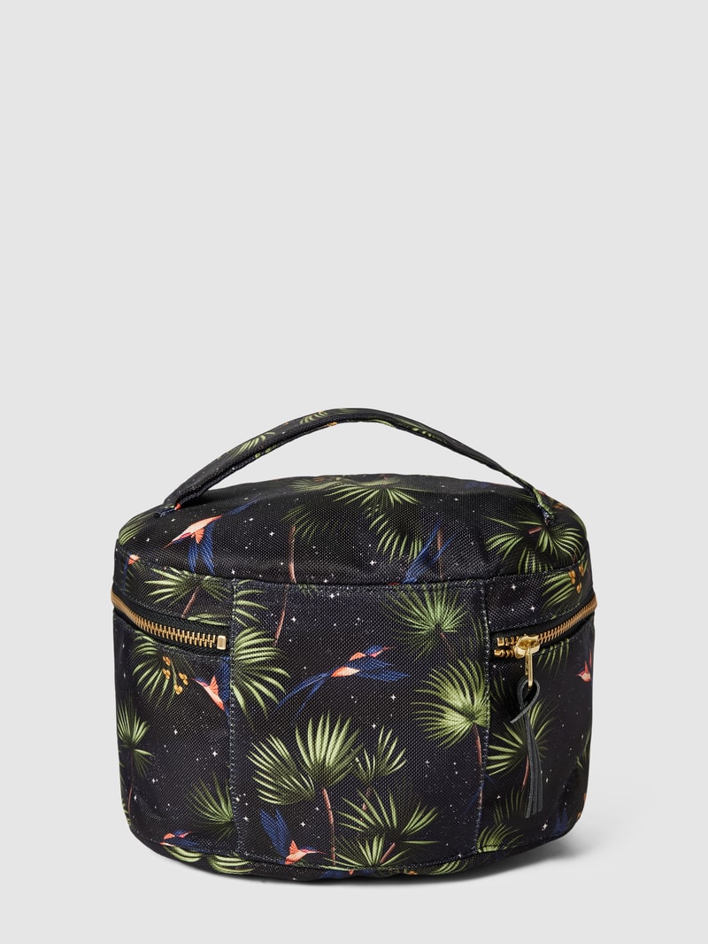 Kosmetiktasche mit kurzem Henkel Modell 'Paradise' in marineblau