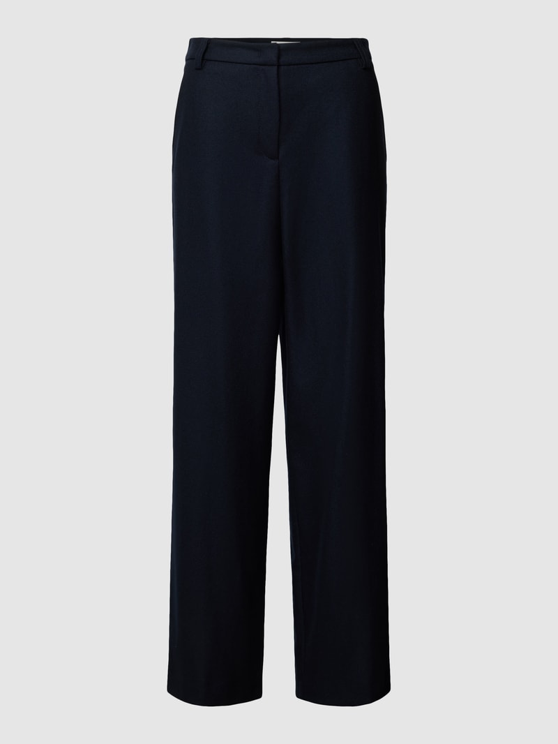 Stoffhose mit französischen Eingrifftaschen in marineblau