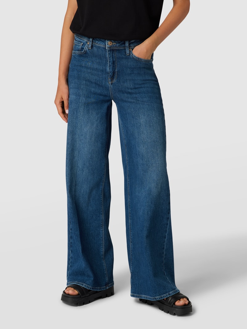 Jeans mit Label-Patch Modell 'Sventy' in blau