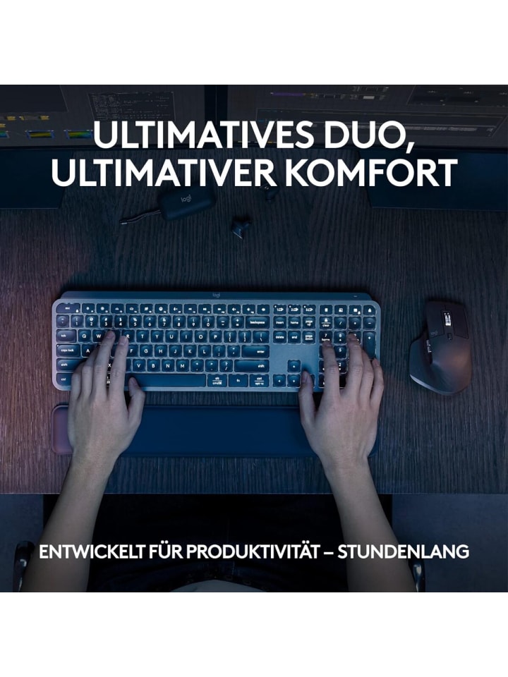 Logitech Logitech Präzisionstastatur Tastatur-Maus Set MX Keys S in Schwarz günstig kaufen 430