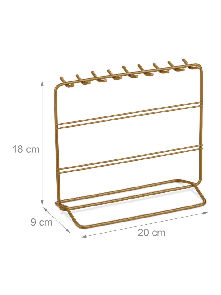 relaxdays Schmuckständer in Bronze - (B)20 x (H)18 x (T)9 cm günstig kaufen onesize