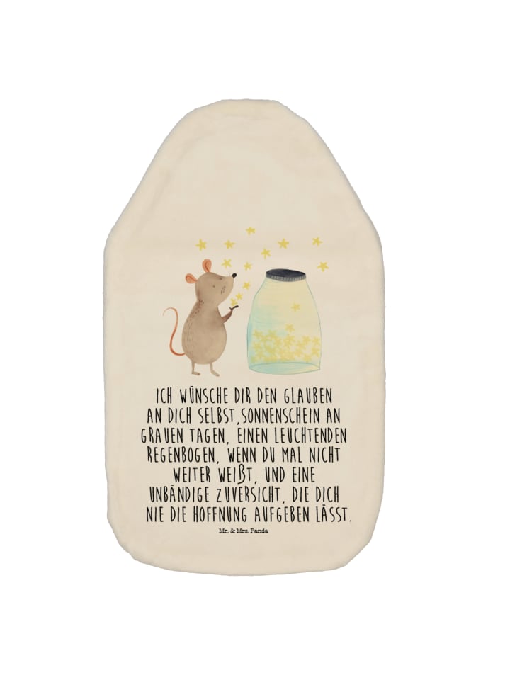 Mr. & Mrs. Panda Wärmflasche Maus Sterne mit Spruch in Weiß günstig kaufen onesize