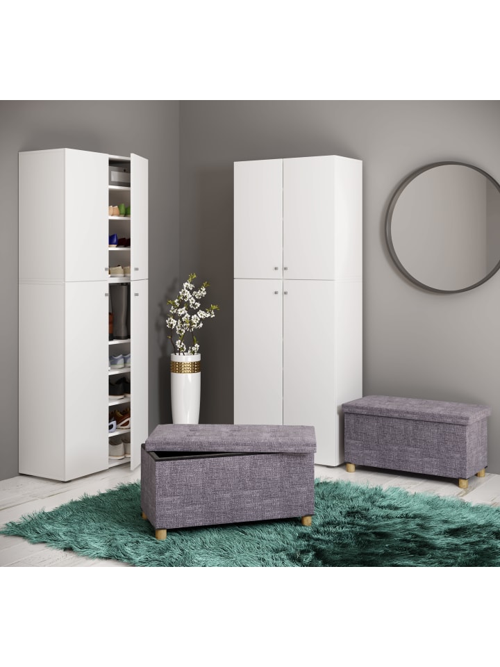 VCM  Stoff Sitztruhe Sitzbank Truhe Box Kiste Sizos L in Grau günstig kaufen onesize