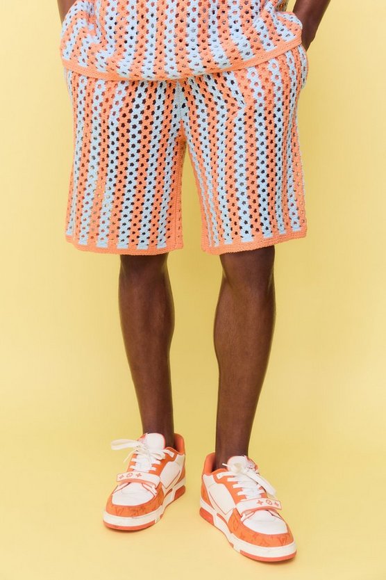 Lockere gestreifte Shorts