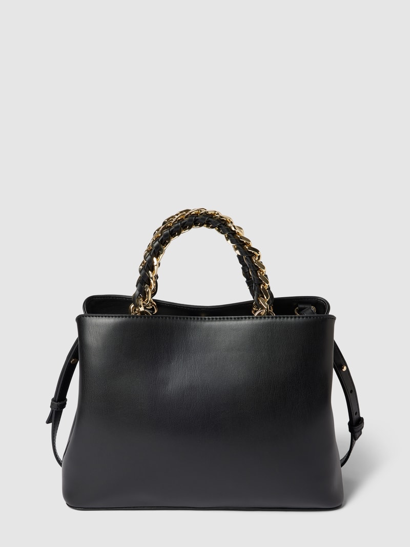 Tote Bag mit Henkeln in metallic Modell 'FEMININE' in schwarz