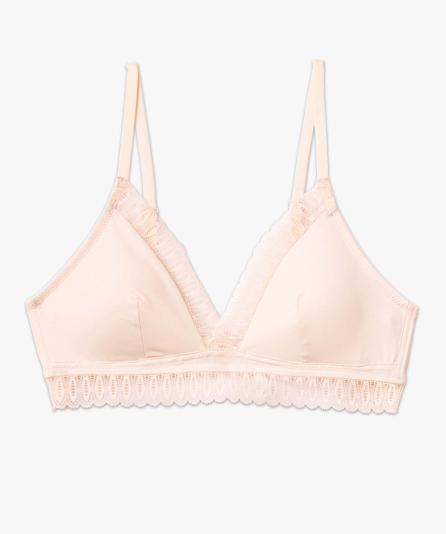 Soutien-gorge triangle sans armatures avec mousses amovibles rose | GEMO