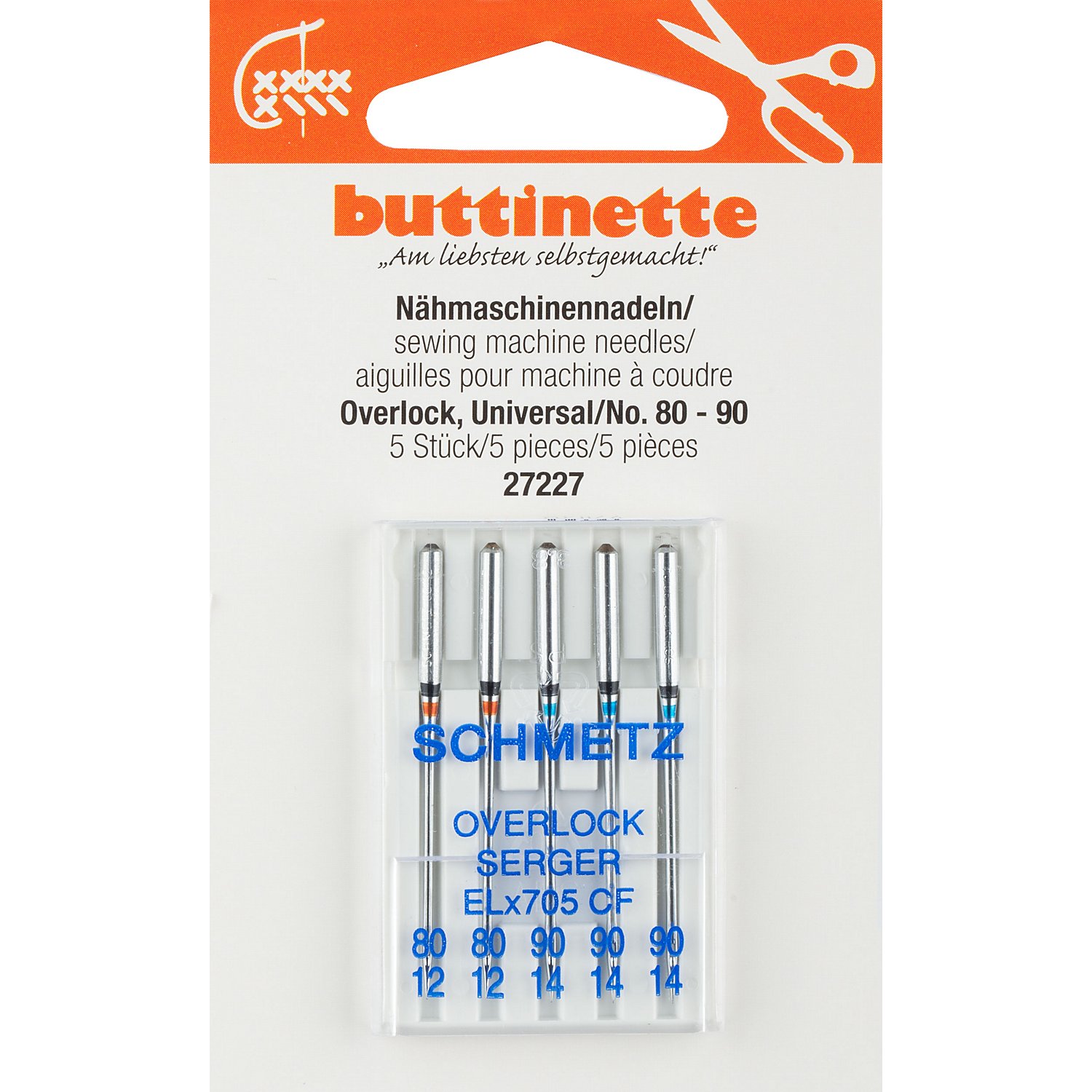 buttinette Overlock-Nähmaschinennadeln 